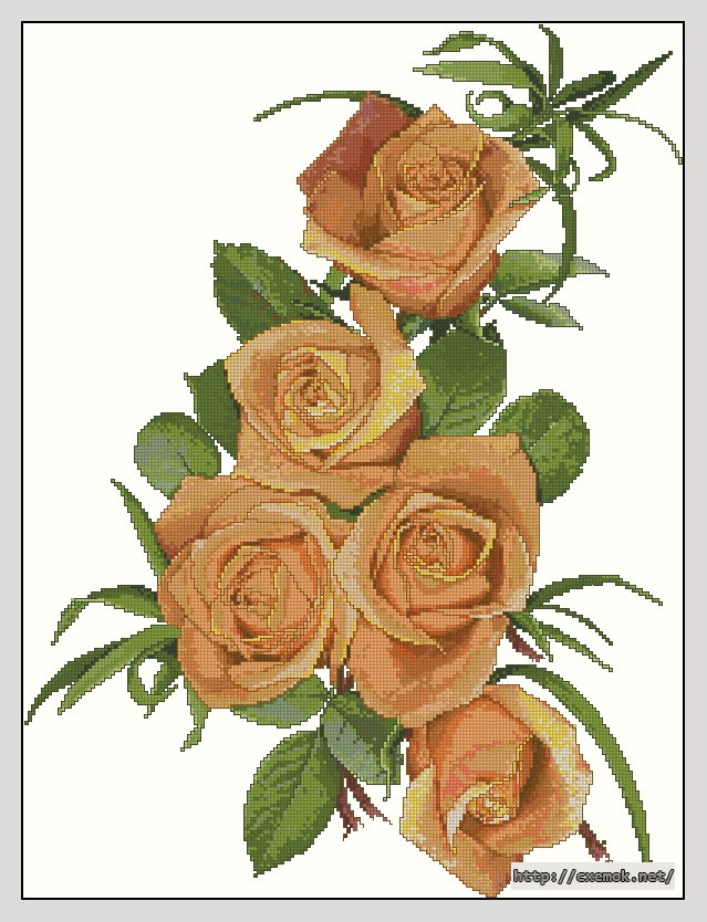 Download embroidery patterns by cross-stitch  - New millennium rose, author 