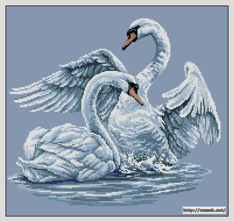 Download embroidery patterns by cross-stitch  - Лебединая верность, author 