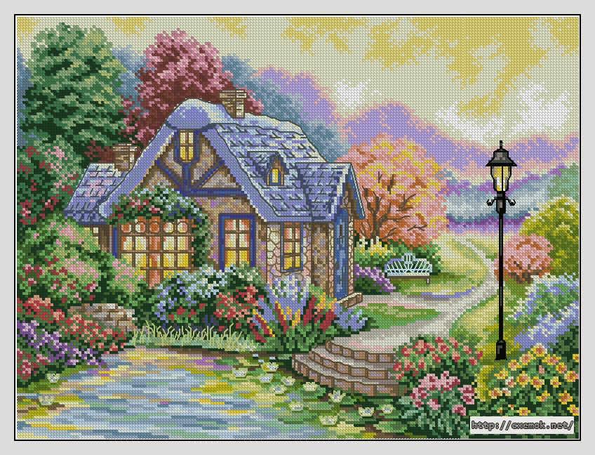Download embroidery patterns by cross-stitch  - Дом, милый дом, author 