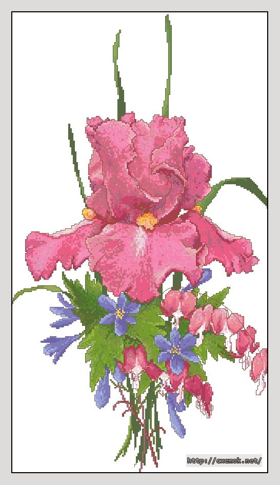 Download embroidery patterns by cross-stitch  - Pink preference, author 