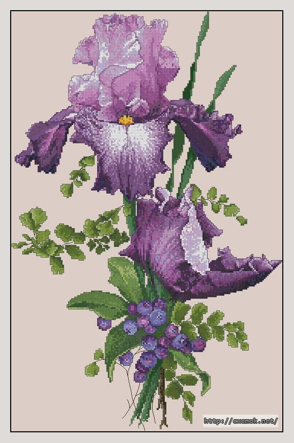 Download embroidery patterns by cross-stitch  - Purple perfection, author 
