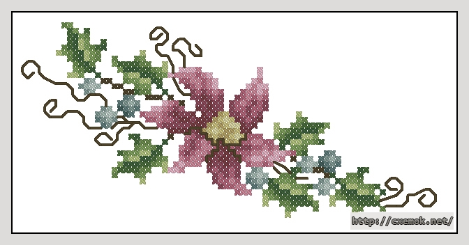 Download embroidery patterns by cross-stitch  - Poinsettias