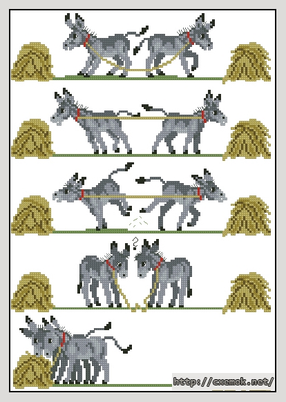 Download embroidery patterns by cross-stitch  - Donkies, author 