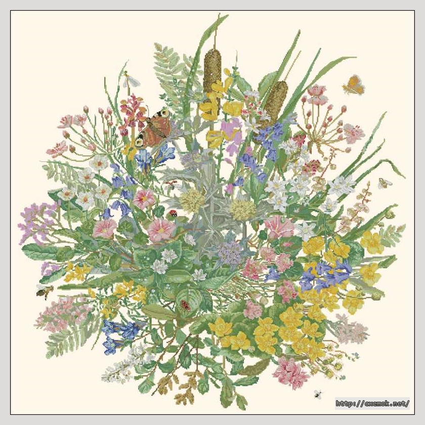 Download embroidery patterns by cross-stitch  - Supreme floral display, author 