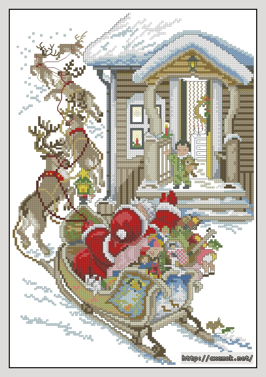 Download embroidery patterns by cross-stitch  - Santa''s here, author 
