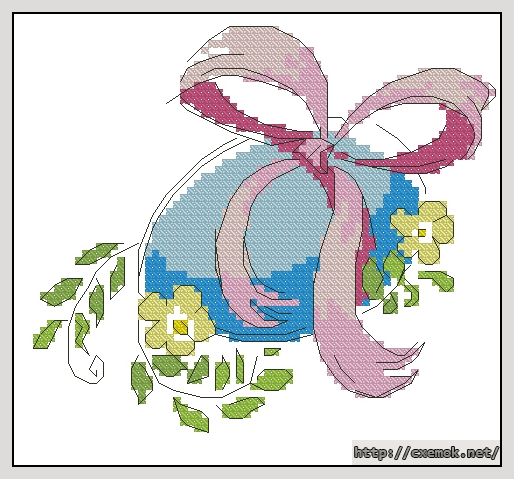 Download embroidery patterns by cross-stitch  - Яичко с цветочками, author 