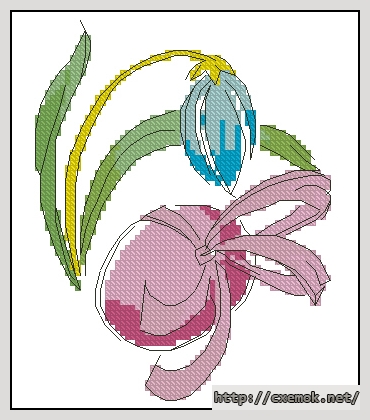 Download embroidery patterns by cross-stitch  - Яичко с подснежником, author 