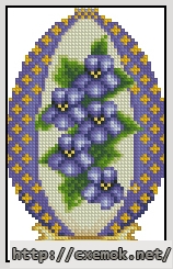 Download embroidery patterns by cross-stitch  - Violet easter egg, author 