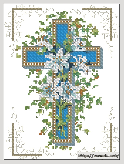 Download embroidery patterns by cross-stitch  - Lilies cross