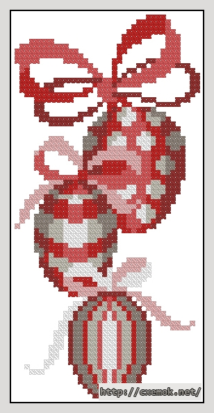 Download embroidery patterns by cross-stitch  - Eggs red, author 