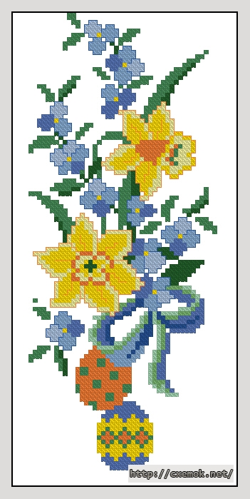 Download embroidery patterns by cross-stitch  - Нарциссы, author 
