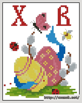 Download embroidery patterns by cross-stitch  - Easter eggs 3