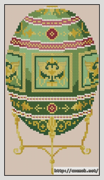 Download embroidery patterns by cross-stitch  - Яйцо фаберже-2