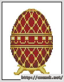 Download embroidery patterns by cross-stitch  - Яйцо фаберже 