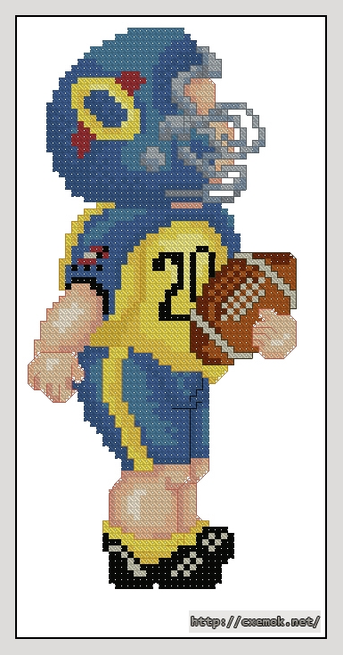 Download embroidery patterns by cross-stitch  - American football, author 