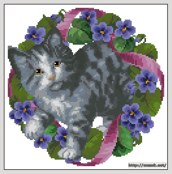 Download embroidery patterns by cross-stitch  - Flowercat 