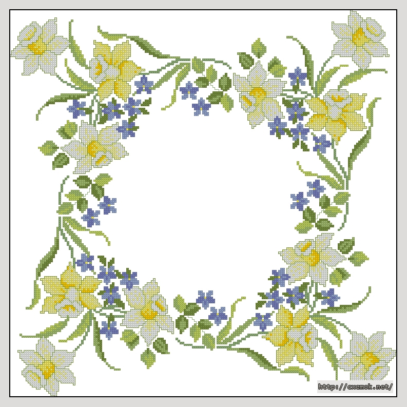 Download embroidery patterns by cross-stitch  - Нарциссы, author 