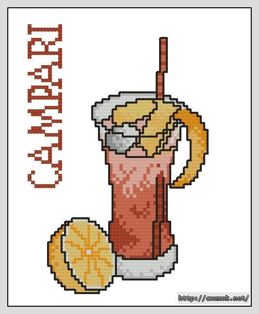 Download embroidery patterns by cross-stitch  - Campari, author 