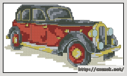 Download embroidery patterns by cross-stitch  - Retro car, author 