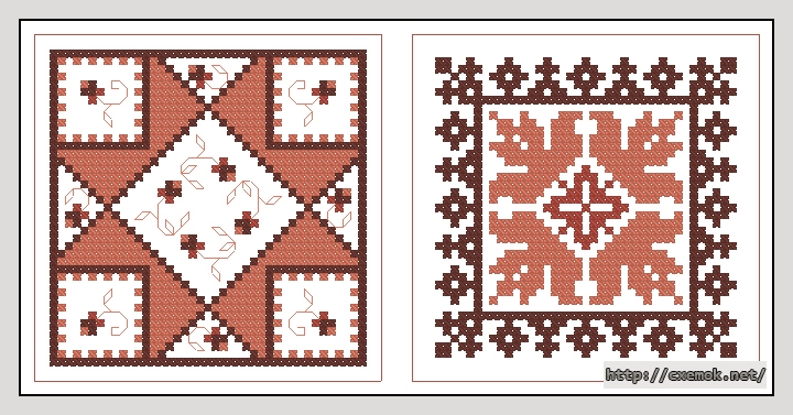 Download embroidery patterns by cross-stitch  - Бискорню орнамент