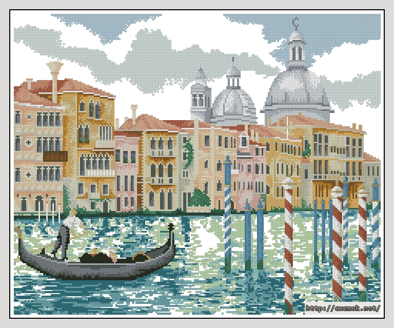 Download embroidery patterns by cross-stitch  - Venice, author 