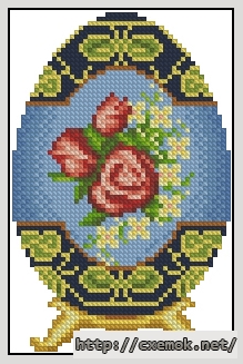 Download embroidery patterns by cross-stitch  - Яйцо фаберже 
