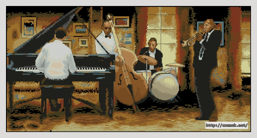Download embroidery patterns by cross-stitch  - All that jazz, author 