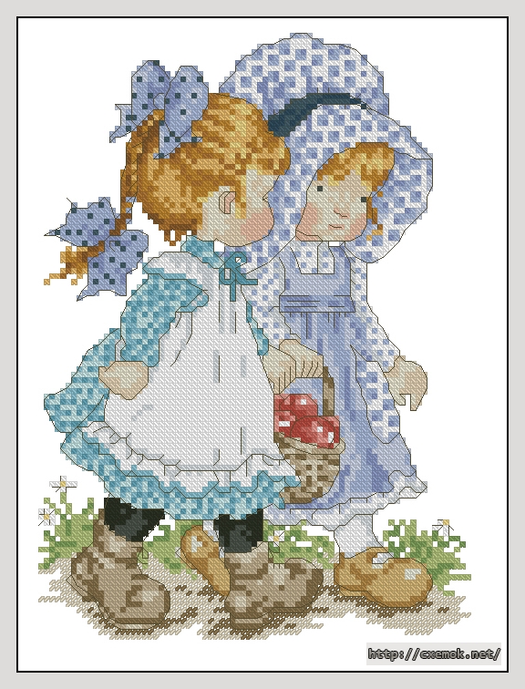 Download embroidery patterns by cross-stitch  - Good friends, author 