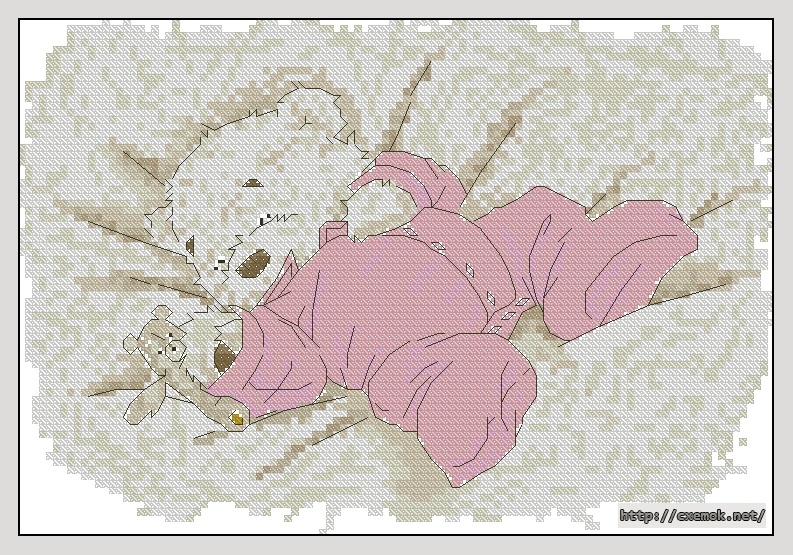 Download embroidery patterns by cross-stitch  - Lickle bit sleepy, author 