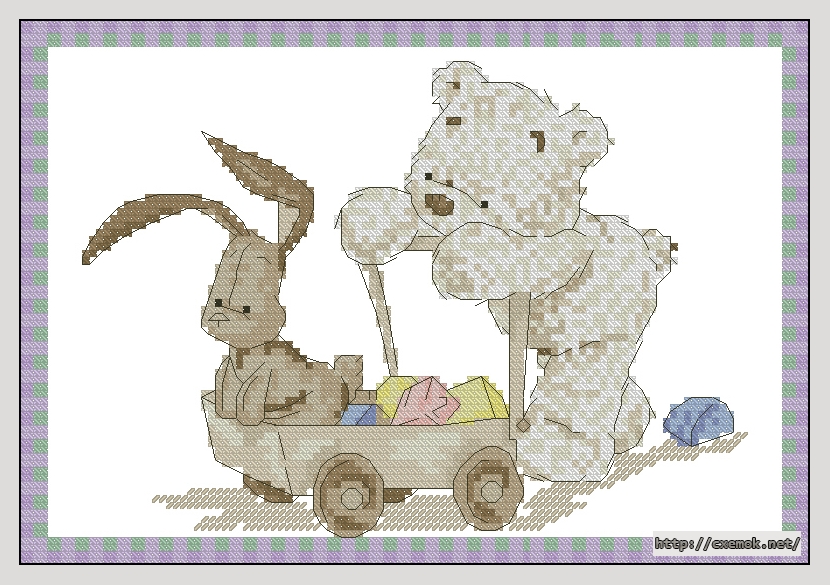 Download embroidery patterns by cross-stitch  - Lickle playtime, author 