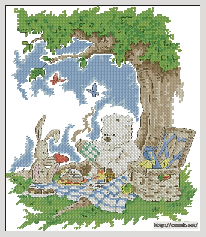 Download embroidery patterns by cross-stitch  - Lickle picnic, author 