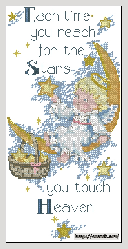 Download embroidery patterns by cross-stitch  - You touch heaven, author 