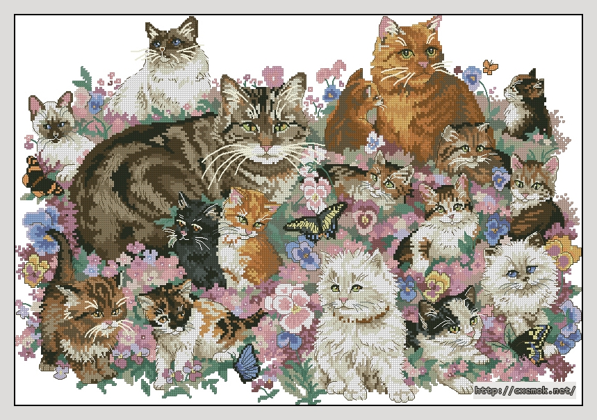 Download embroidery patterns by cross-stitch  - Feline fascination, author 