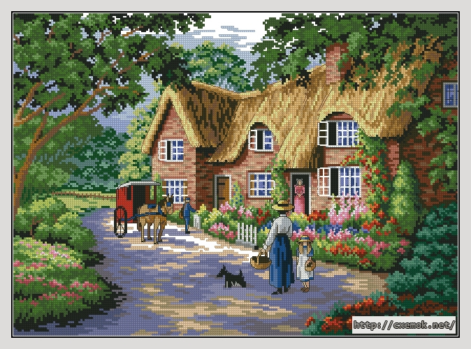 Download embroidery patterns by cross-stitch  - The postman, author 