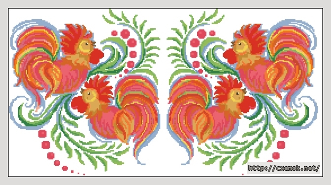 Download embroidery patterns by cross-stitch  - Веселi кугутики