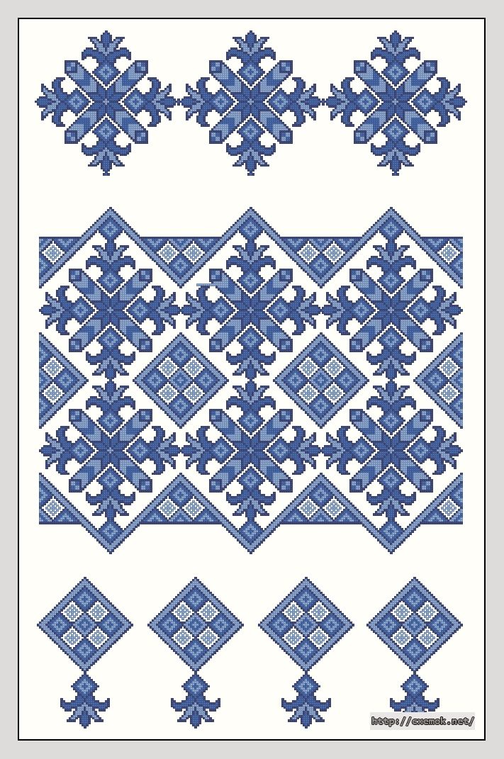 Download embroidery patterns by cross-stitch  - Схема для рушника 