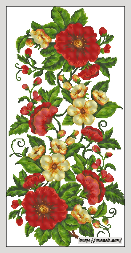 Download embroidery patterns by cross-stitch  - Сорочка жіноча квіткова, author 