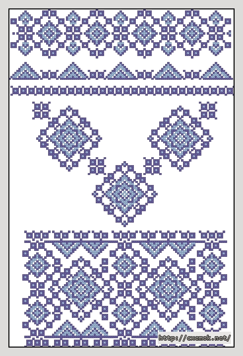 Download embroidery patterns by cross-stitch  - Сорочка жіноча 