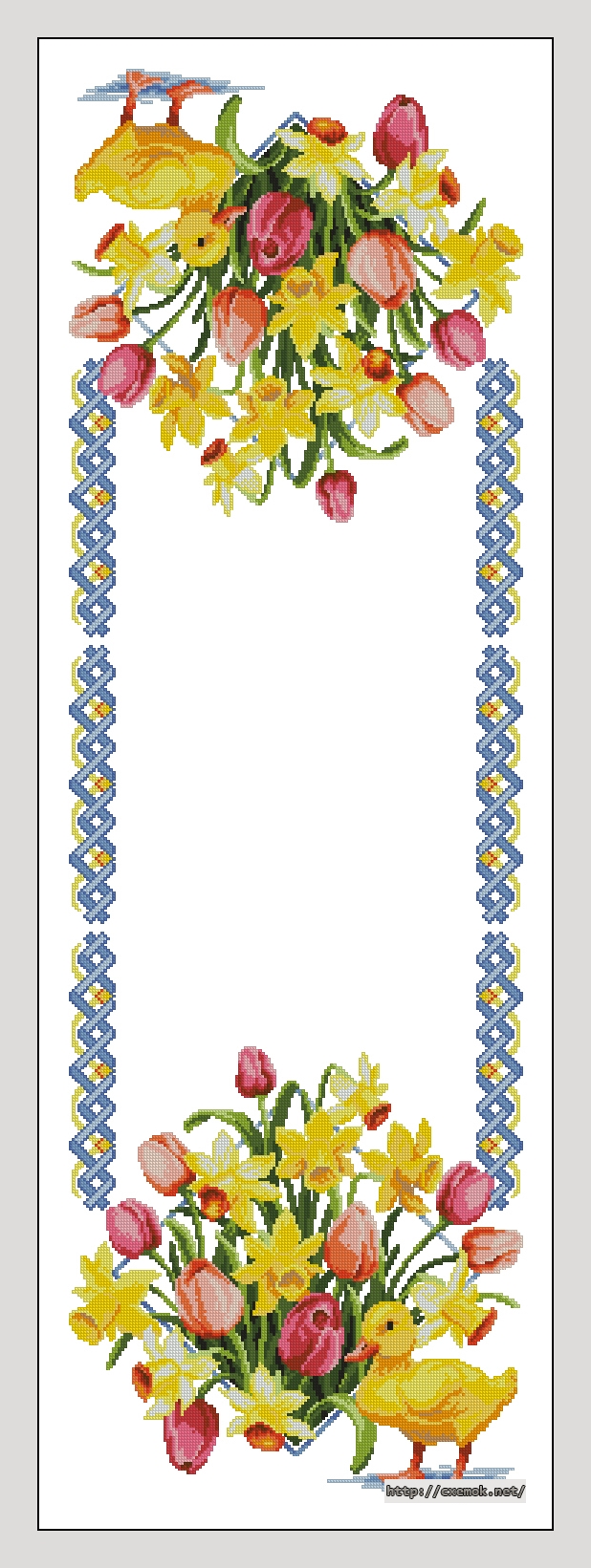 Download embroidery patterns by cross-stitch  - Рушник пасхальный