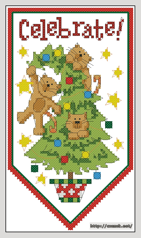 Download embroidery patterns by cross-stitch  - Celebrate, author 