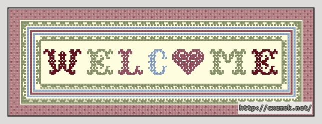 Download embroidery patterns by cross-stitch  - Welcome home, author 