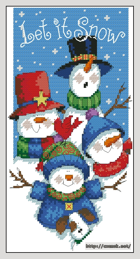 Download embroidery patterns by cross-stitch  - Let it snow, author 