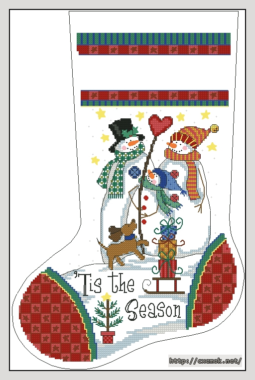 Download embroidery patterns by cross-stitch  - ''tis the season stocking, author 