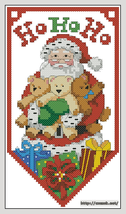 Download embroidery patterns by cross-stitch  - Ho ho ho, author 