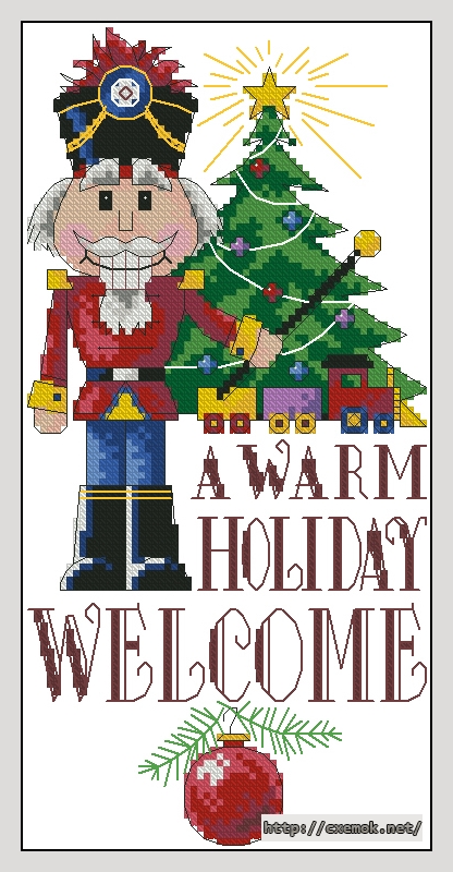 Download embroidery patterns by cross-stitch  - Warm holiday banner, author 