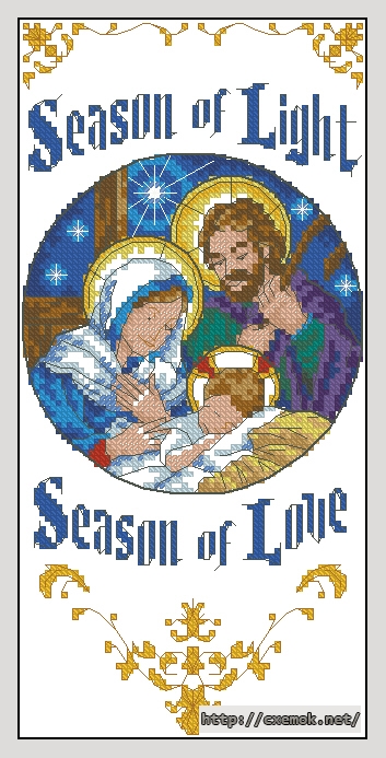 Download embroidery patterns by cross-stitch  - Season of love banner, author 