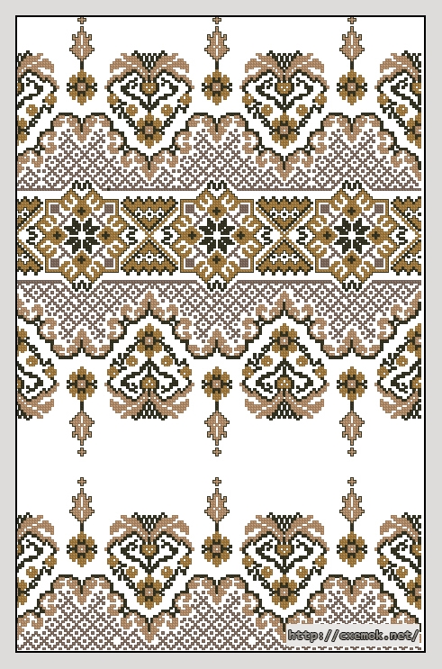 Download embroidery patterns by cross-stitch  - Схема рушника