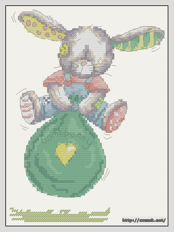 Download embroidery patterns by cross-stitch  - Bouncing bunny, author 