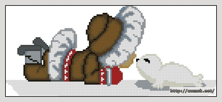 Download embroidery patterns by cross-stitch  - Inuk & seal, author 