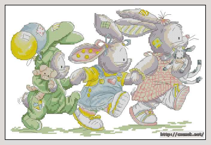 Download embroidery patterns by cross-stitch  - Some bunny, author 